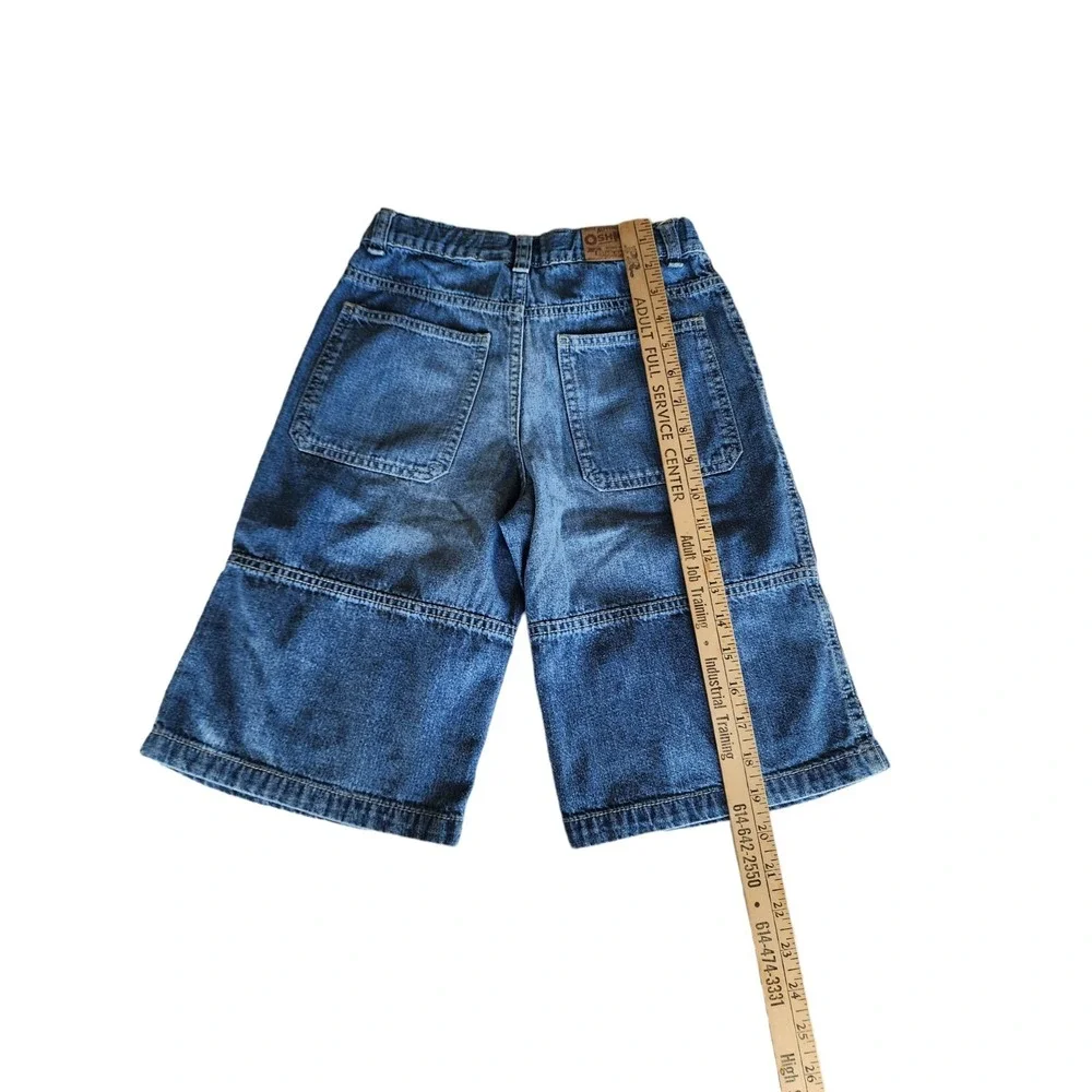 OshKosh Denim‎ Jean Shorts Adustable Elastic Waist Boy's Size 7X